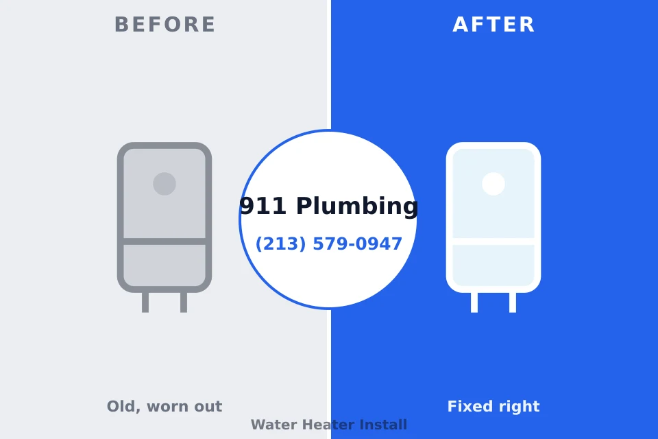 Before and after: plumbing company La Crosse, KS